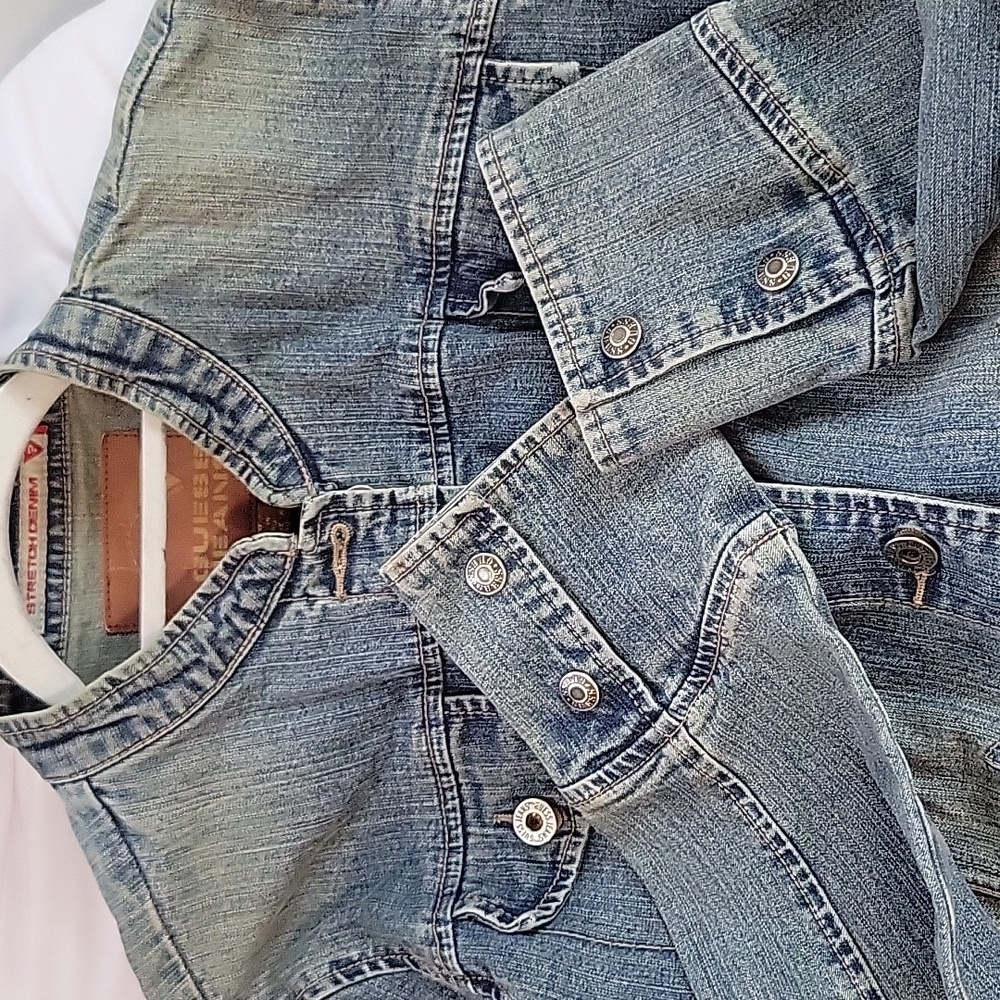 Guess Jeans Stretch Denim Jacket Sz L - Picture 5 of 5